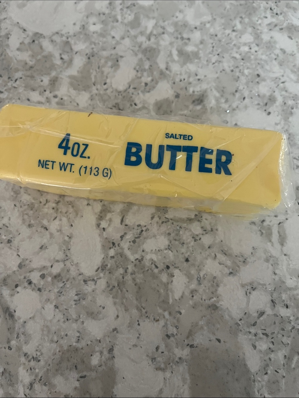Squishy Butter Stick - Yellow with Blue Text